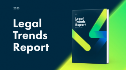 Image of a book with 'Legal Trends Report' written on it